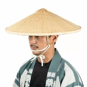 Japan Ninja Samurai Hat Kakugasa Natural Bamboo 6 Variations - Picture 1 of 67