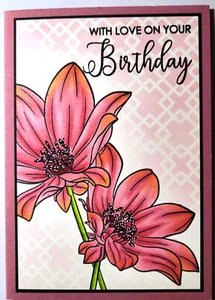 Handmade Card - With Love on Your Birthday - Picture 1 of 1