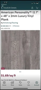  armstrong vinyl flooring - Picture 1 of 7