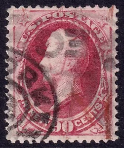 US Scott 191, 1879 Perry, 90c carmine rose, FINE USED - Bild 1 von 2