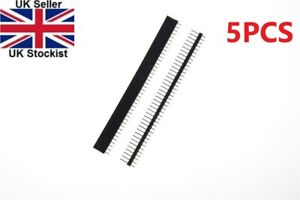 5PCS 40 Pin Header 2.54mm Single Row Male / Female Straight Header Strip Arduino