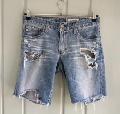 Pantalón Corto Adriano Goldschmied Nikki Mujer 29 Bermudas Destroyed Jean Denim Shred Foto 1 de 4