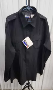 New: Blauer Police Long Sleeve Zippered Polyester Uniform Shirt 8600-Z - Picture 1 of 12