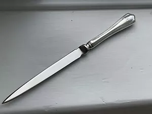 ART DECO STYLE SOLID STERLING SILVER HANDLED LETTER OPENER - SHEFFIELD 1948 - Picture 1 of 6