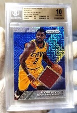 2014-15 Panini Prizm Kyrie Irving GU Jersey Blue Mojo Prizms BGS 10 PRISTINE