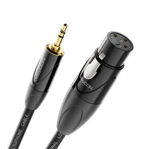 2m Mikrofonkabel XLR Buchse zu 3,5mm Klinke Stecker HiFi Audio Kabel Mikrofon - Bild 1 von 9
