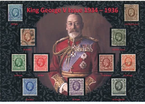 GB KGV 1934 - 36 KING GEORGE V BEAUTIFULLY DISPLAYED PHOTOGRAVURE SET VFU-GU#5 - Picture 1 of 2
