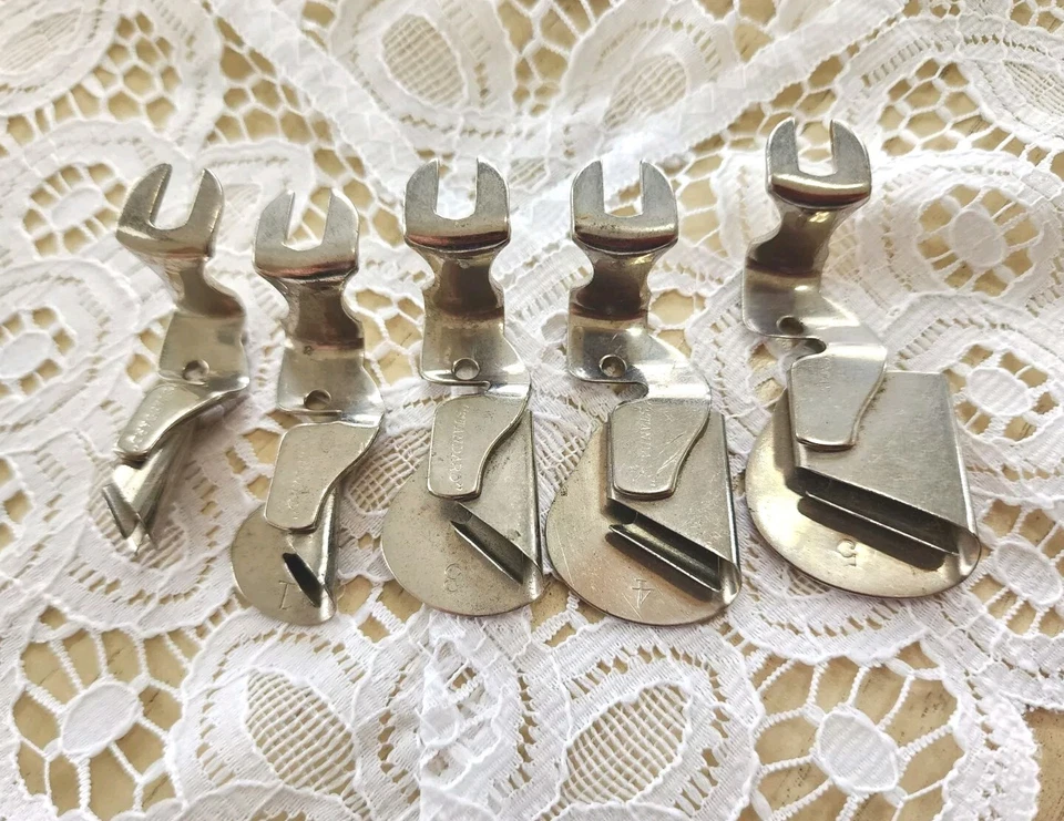 Antique E J Toof's Standard Treadle Sewing Machine Binding Attachments Set Of 5 - Image 1 of 1