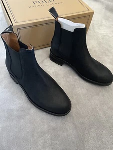 Ralph Lauren Mens Boots Black Size UK6 RRP- £200 - Picture 1 of 11