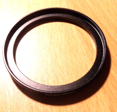 52mm-58mm STEPPING STEP-UP LENS FILTER RING ADAPTER 52mm-58mm MALE-FEMALE - Image 1 of 2