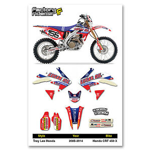 2005 - 2014  HONDA CRF 450 X TLD Dirt Bike Graphics Kit Motocross Graphics Decal