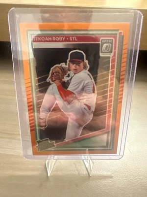 2025 Panini Donruss - Optic Rated Prospects Tekoah Roby #196 Orange Prizm... - Image 1 of 2