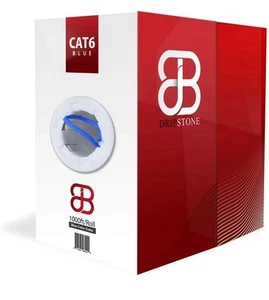 DRIPSTONE - 600003 CAT6 Solid UTP Cable 23AWG 1000ft LAN Network Ethernet RJ45 W - Picture 1 of 6