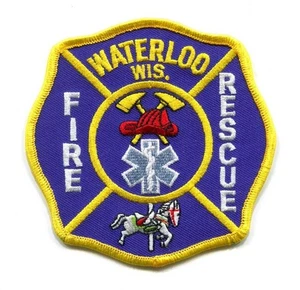 Parche del Departamento de Bomberos de Waterloo Wisconsin WI v2 - Imagen 1 de 1