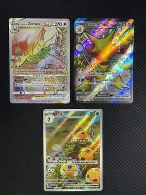 Hisuian Zoroark VSTAR / Alakazam ex / Dottler – Lot of 3 – NM – Pokémon TCG - Image 1 of 2