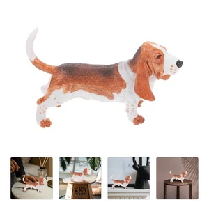 Basset Dog Model Toys Child Outdoor Statue Garden Statues Sculpture - Picture 1 of 12