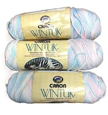 Hilo de bebé 3 madejas Caron Wintuck canción de cuna ombre 3577 descontinuado 3 oz ea. Foto 1 de 4