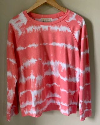 MICHAEL KORS Coral Tie-Dye Sudadera Top Talla M Foto 1 de 4