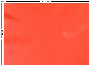 Lammnappa Papaya Lederstück A3 (42cm x 30cm) Bastelleder Lederreste - Bild 1 von 3