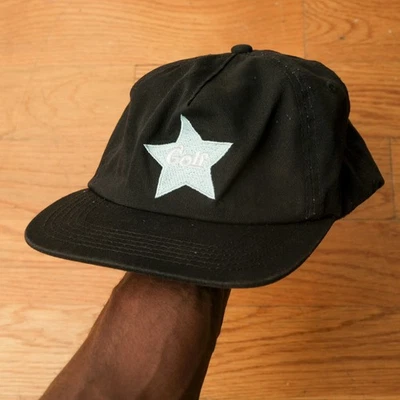 Gorra Golf Wang Star Logo en Negro y Azul Ajustable Snapback Sombrero Ropa de Calle Foto 1 de 4