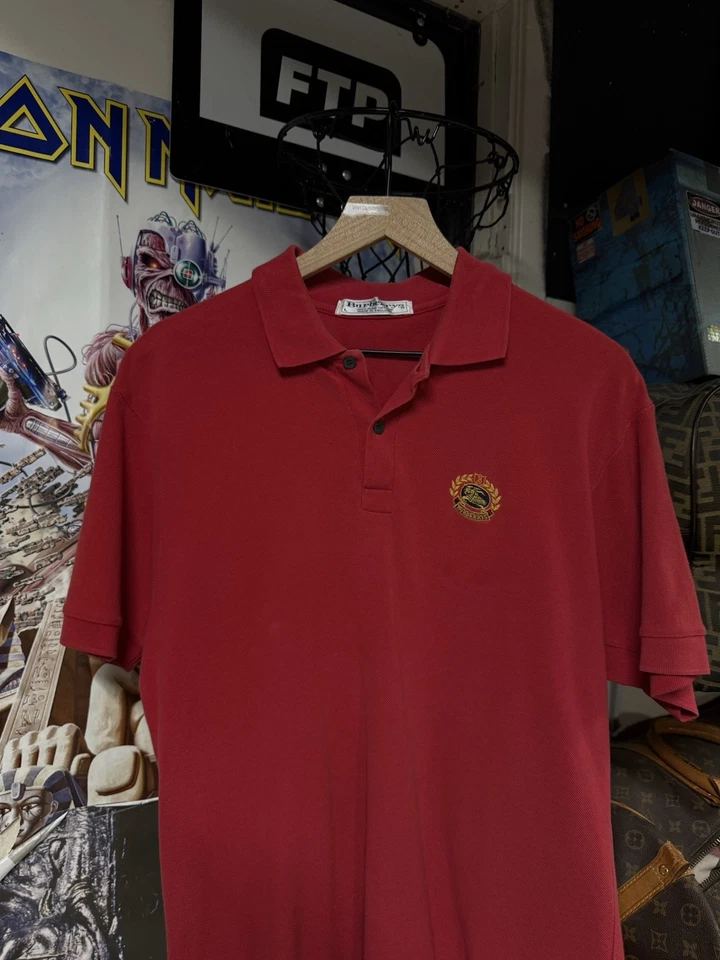 Camiseta polo con logotipo de Burberry usada para hombre talla grande  Foto 1 de 4