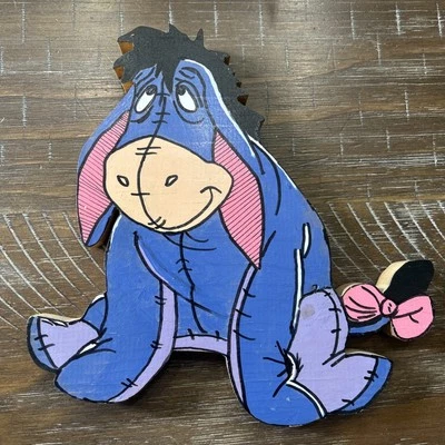 "Colgante de pared de madera vintage Disney Eeyore 10"" decoración de guardería Winnie the Pooh" Foto 1 de 4