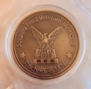 SOLDIERS FIELD VETERANS MEMORIAL medallion. Rochester, MN. 2000 collector's coin - Picture 1 of 3