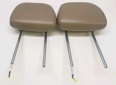 Par de encostos de cabeça dianteiros Jeep Patriot Compass 2010-2017 couro marrom fabricante de equipamento original #1199035 - Imagem 1 de 4