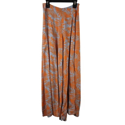 Boho Comfy Cozy Hippy Lounge WideLeg Flared Pant Kendall + Kylie Orange Gray SM - Image 1 of 4