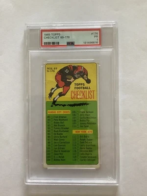 1965 Topps #176 Checklist #2 PSA 1 Football Card Never Marked SP - Image 1 of 2