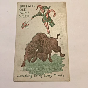 c1907 Buffalo Old Home Week Jester Clown New York NY Circus Postcard - Picture 1 of 7