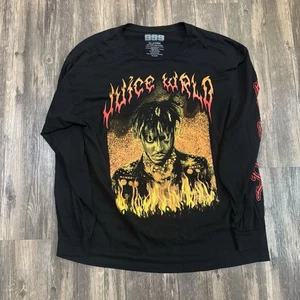 Juice Wrld Langarm T-Shirt Flames Fire Hell 999 Club Rap Official XL - Bild 1 von 7