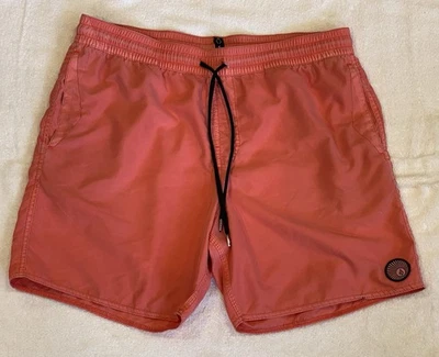 Volcom Men's Board Short Sz XLarge Living Coral Swim Trunks No Liner Drawstring - Image 1 of 4