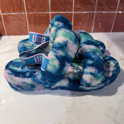 Sandalias UGG Australia para mujer 10 Oh Yeah Slide mármol azul acuático turquesa Foto 1 de 4