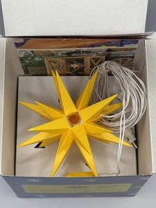 Herrhuter original - estrella miniatura 8 cm amarillo nuevo y embalaje original estrella miniatura - Imagen 1 de 2