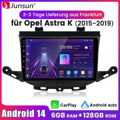 Für Opel Astra K 2015-2019 Android 14 6+128GB Carplay Autoradio GPS Navi WIFI BT - Bild 1 von 4