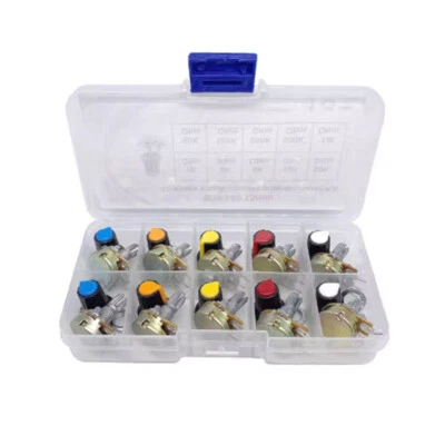 10PCS/Box 15MM WH148 Linear Taper Potentiometer Potentiometer Sets 1K-500K 1MOhm - Bild 1 von 4
