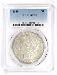 1889 P $1 Morgan Silver Dollar PCGS XF45 - Picture 1 of 4