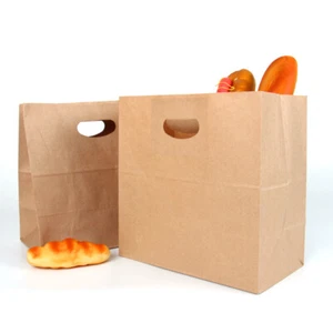 Bulk Reusable Recyclable Paper Shopping Bags Eco Friendly Grocery Carry Bag - Picture 1 of 5