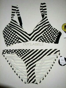 BODY GLOVE Bikini L Vielha ARIA Black & Ivory Swim Bathing Suit - Picture 1 of 5