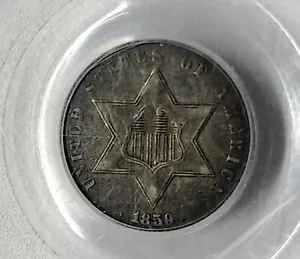 Choice 1859 Three Cent Silver (TRIMES) XF45 PCGS Great Type Coin - Picture 1 of 4