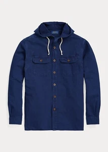 Polo Ralph Lauren Calce Clásico Oxford Camisa de Trabajo con Capucha Indigo RRL XXL - Imagen 1 de 3