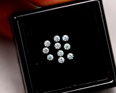 Natural Loose Diamond Round 10 PC'S 0.03 CT Lot SI Clarity G-H White Color - Image 1 of 4