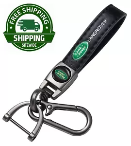 Genuine Leather Car Keychain Land Range Rover Key Ring Lanyard Key Fob Holder - Bild 1 von 7