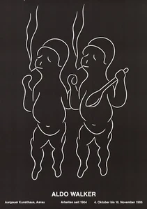 Aldo Walker ORIGINAL Schweizer Museums-Plakat Aargauer Kunsthaus Aargau - Picture 1 of 1