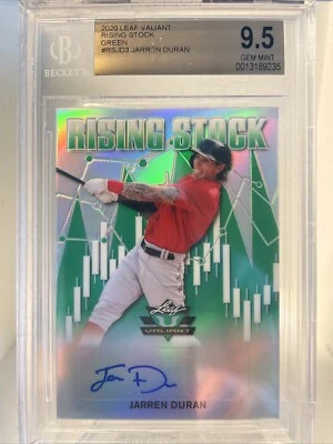2020 Leaf Valiant - Rising Stock Jarren Duran 22/99 BGS 9.5 - Image 1 of 2