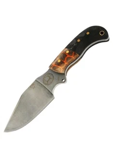 Kam Knife - Z9 - N690 Steel - Orange G Micarta Black Handle - Fixed Blade - Picture 1 of 4