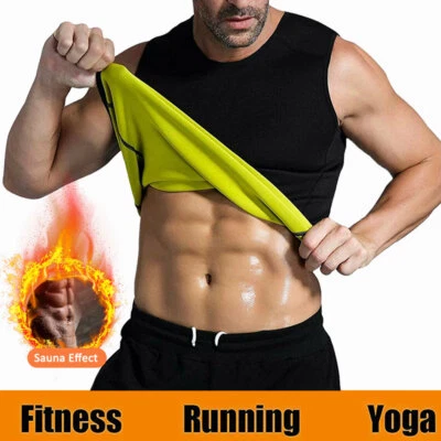 Chaleco para sudar que atrapa el calor para hombre Entrenador de cintura Traje de sauna Modelador de cuerpo Top Foto 1 de 4