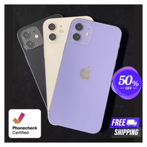 Apple iPhone 12 Screen 6.1" Face ID Fully Unlocked ATT Verizon 5G 128GB 64GB - Picture 1 of 9