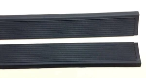 For Mercedes-Benz R/C W107 SL - SLC Pair Rubber Door Sill Mats Protection -Black - Picture 1 of 8